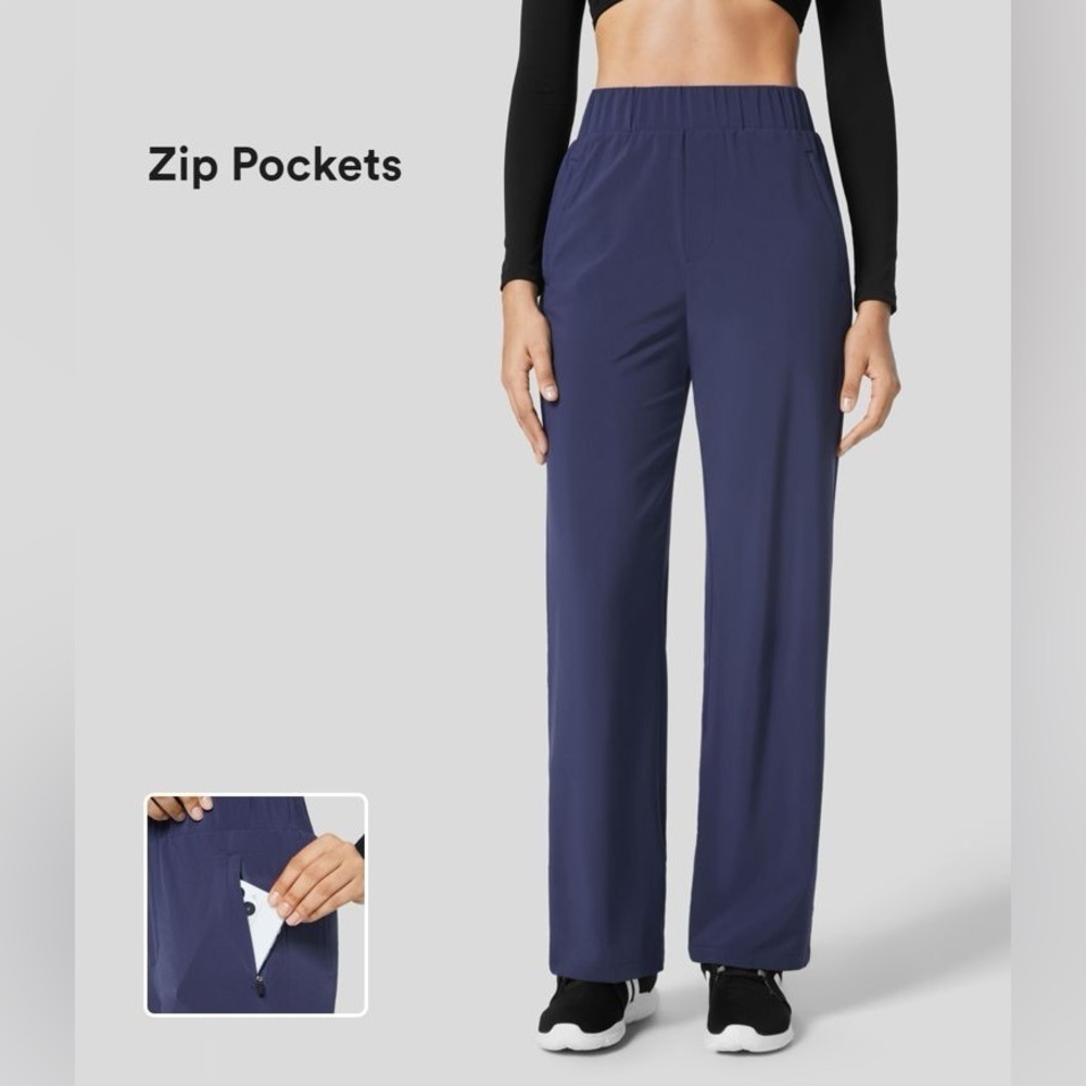 Halara Breezeful™ High Waisted hidden Zip Pockets Straight Leg Quick Dry Pants